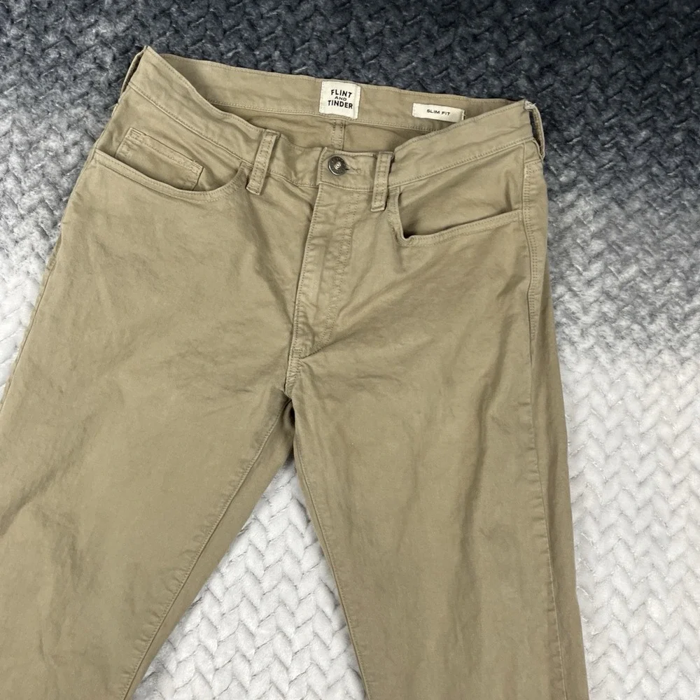 Flint And Tinder Pants Men 30x30 Tan 365 Chino Slim Fit WorkWear Khaki Huckberry